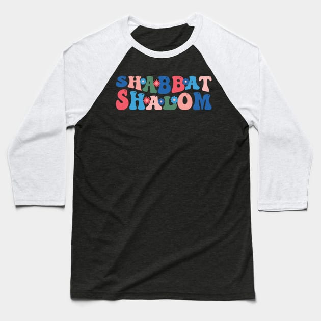 Shabbat Shalom Baseball T-Shirt by DPattonPD